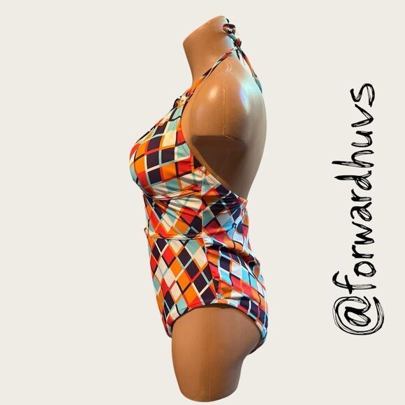 Cupshe Geometric Print One-Piece Swimsuit – Size Large - Picture 7 of 12
